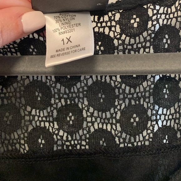 Black Peplum Dress Size 1X - Picture 5 of 6